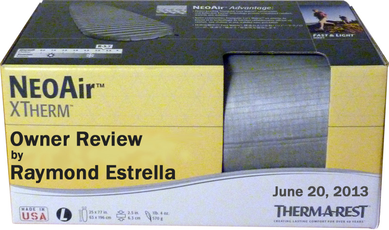XTherm sleeping pad review Ray Estrella